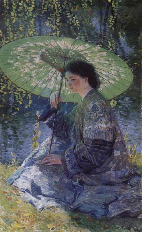 Guy Rose The Green Parasol oil painting picture